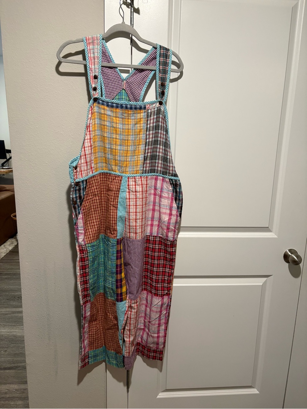 Silver Stream Vintage Patchwork Overalls Women’s Size L 100% Cotton